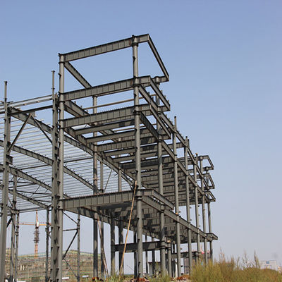 Büyük Açıklıklı Depo 1000sqm Çelik Yapı Binası Boyalı